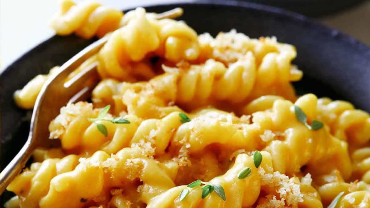 Macarrones con queso y calabaza