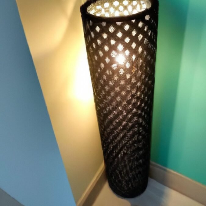 Lámpara realizada con cápsulas Nespresso