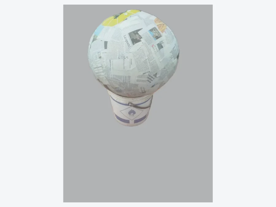 Secado de la primera capa de papel maché