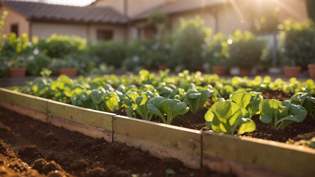 Qué plantar en noviembre y diciembre en tu huerto doméstico con lechugas, ajos y espinacas en bancales elevados