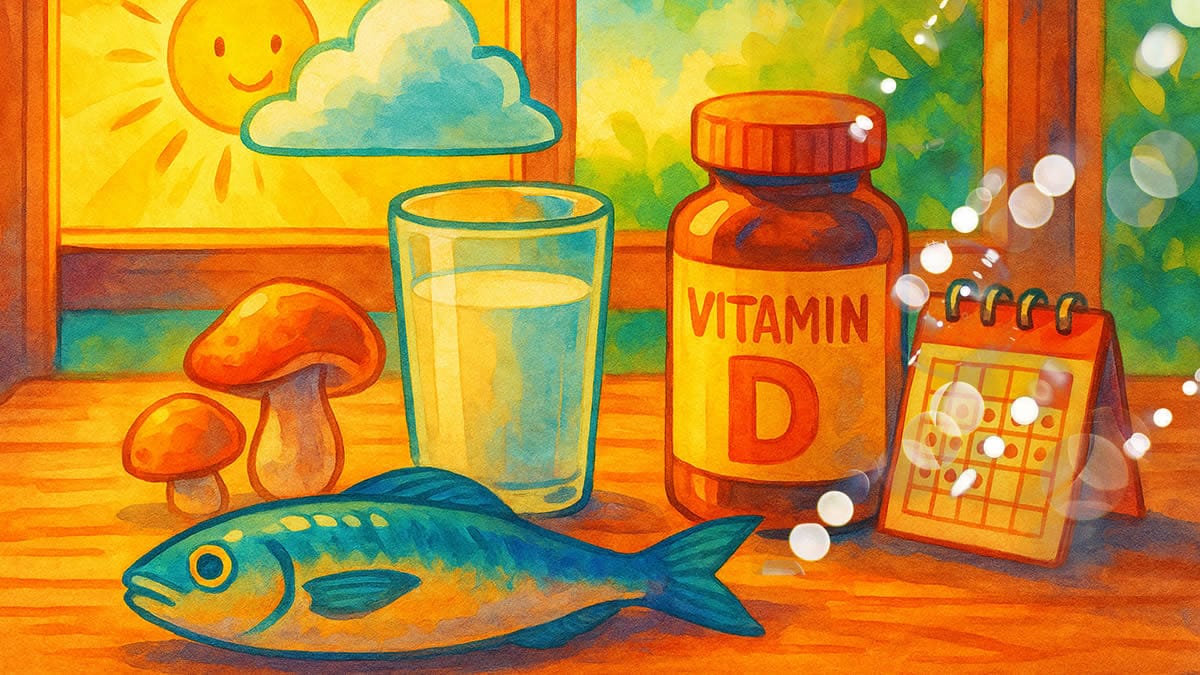 Déficit de vitamina D: sol, pescado azul, setas y lácteos enriquecidos