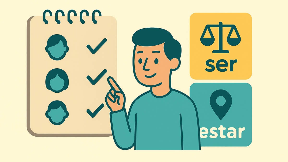 Verbo to be para disléxicos: explicación visual con colores y ejemplos