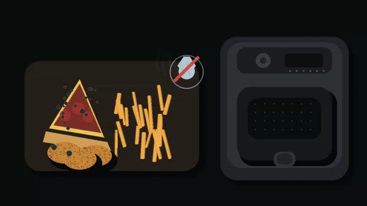 Recalentar en freidora de aire: pizza y patatas crujientes, sin humedad